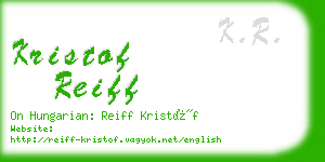 kristof reiff business card